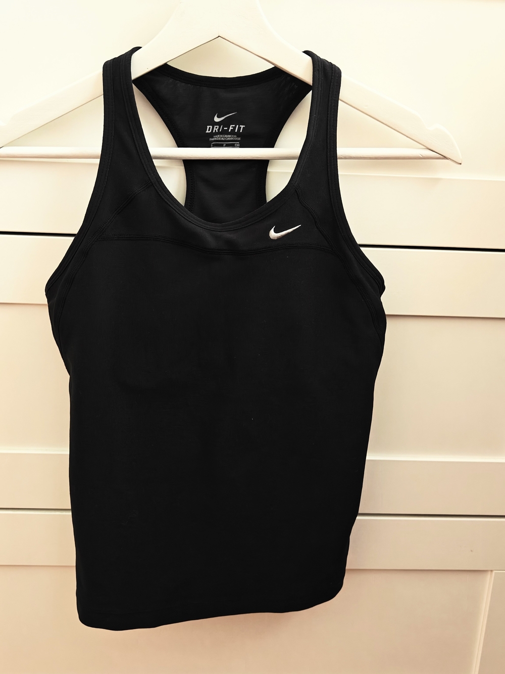 Nike Black Dri-FIT Racerback Tank Built In Bra Size S